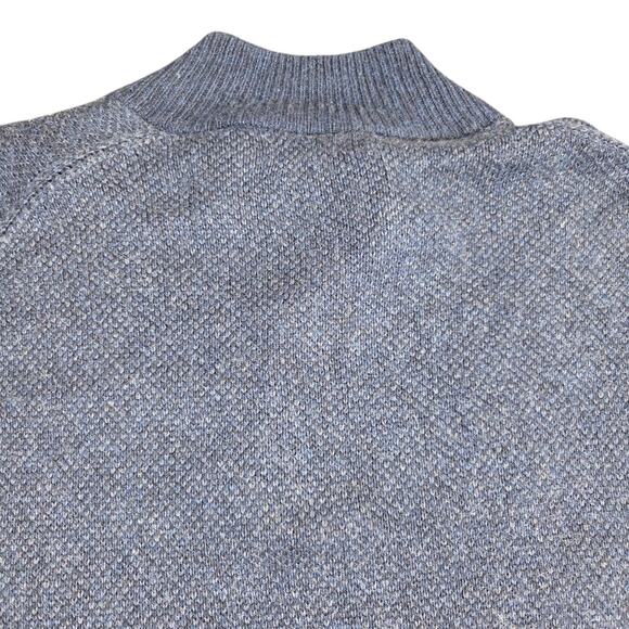 Vtg Polo Ralph Lauren Men's Quarter Button Pullover Sweater Tussah Silk‎ Blue XL - Picture 6 of 10
